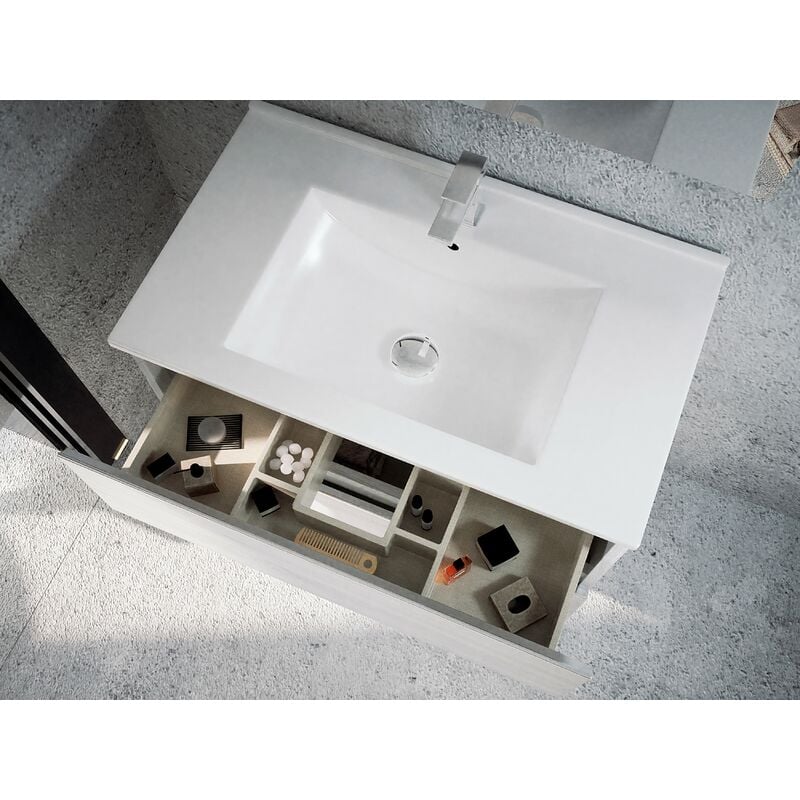 Mueble de baño de tres cajones con lavabo incluido y con patas hibernian  Dundee BañoStar