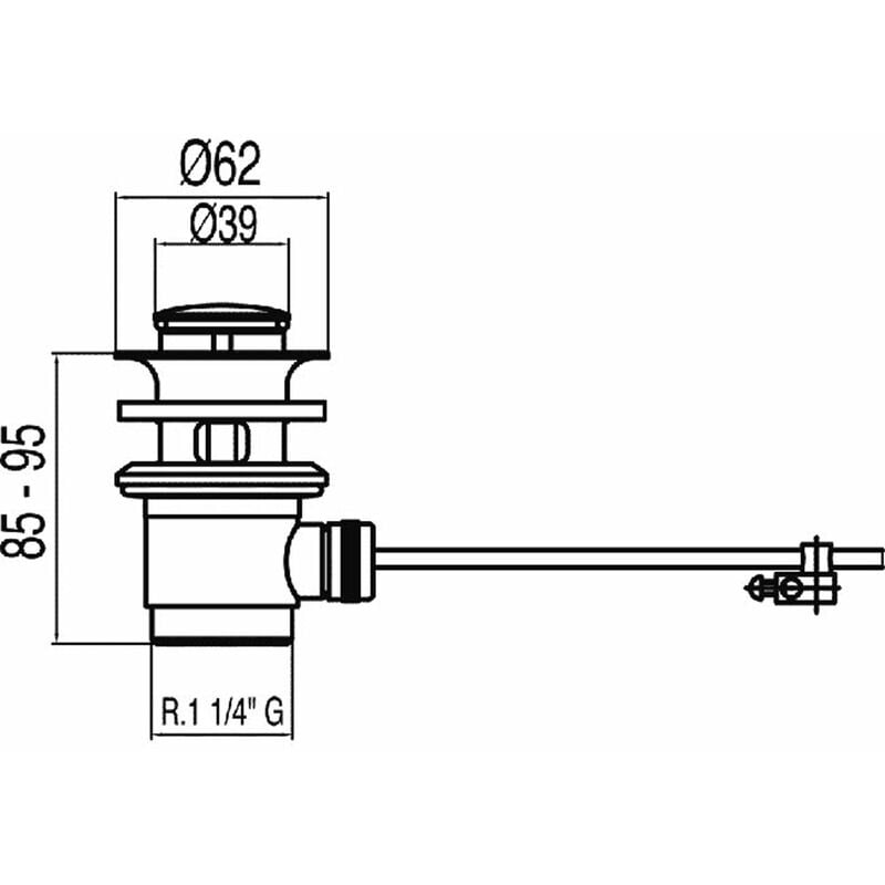 Válvula de desagüe automático para lavabo con rebosadero-13474310