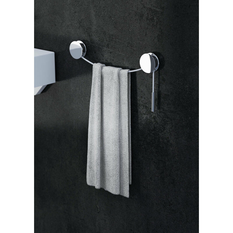 Toallero para mueble de baño Stick 38 cm negro de Bath+