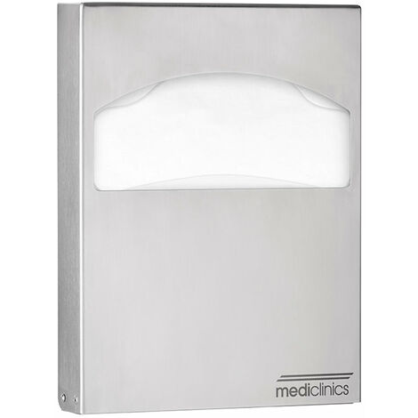 MEDICLINICS DCA100CS Dispensador de Papel de Cubreasientos AISI 304 Satinado para Inodoro Adosar a la Pared - ref: DCA100CS