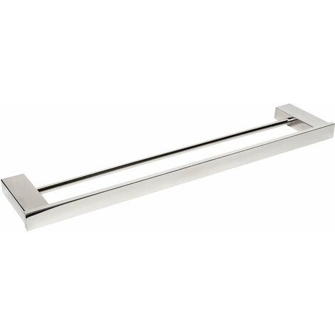 MEDICLINICS AI1411C Toallero de Barra Doble Acero Inox Brillo - ref: AI1411C