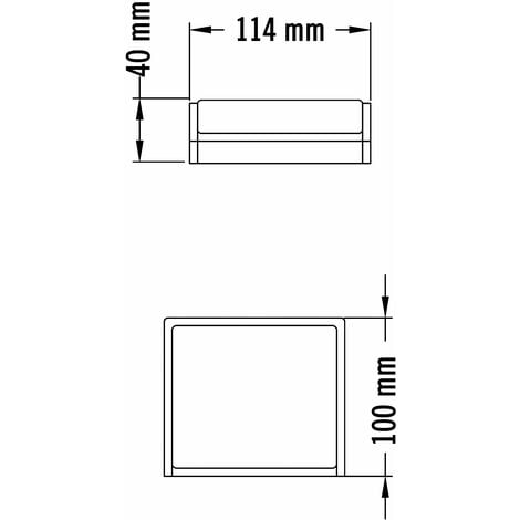 Cenicero metálico semicircular a pared