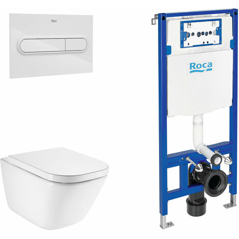 ROCA PACK THE GAP 54 SQUARE DUPLO Inodoro Suspendido Rimless Fijaciones ROCA PACK THE GAP 54 SQUARE DUPLO Inodoro Suspendido Rimless Fijaciones