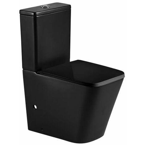 AQUORE PISA Inodoro Rimless Completo Negro Mate