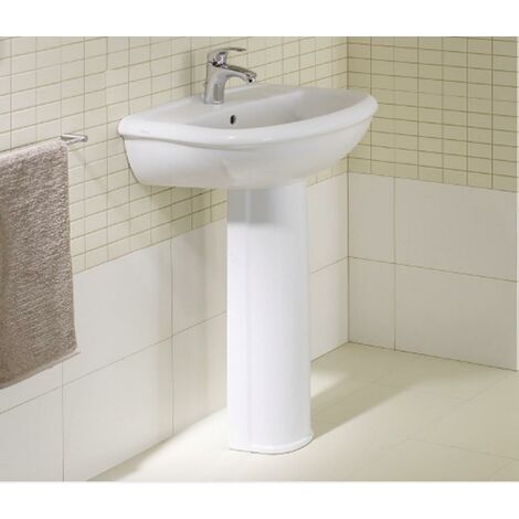 SANITANA REGINA Lavabo Con Pedestal 60 cm Blanco - ref: S100822172000+S100821000000