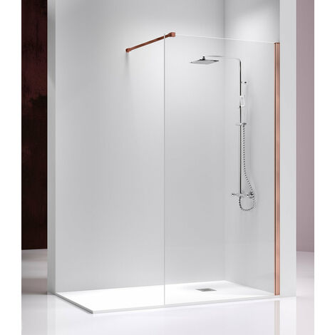 KASSANDRA FR303 FRESH Mampara Ducha Fija Oro Rosa - Medida: 120 cm. - ref: FR3030618S195120