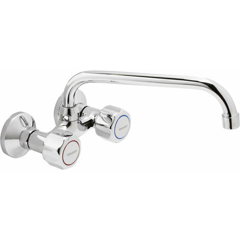 GENEBRE 68196 11 45 66 GAMMA Grupo Mural Fregadero 11Cm Caño Tubo Alto 24 cm (1/2)