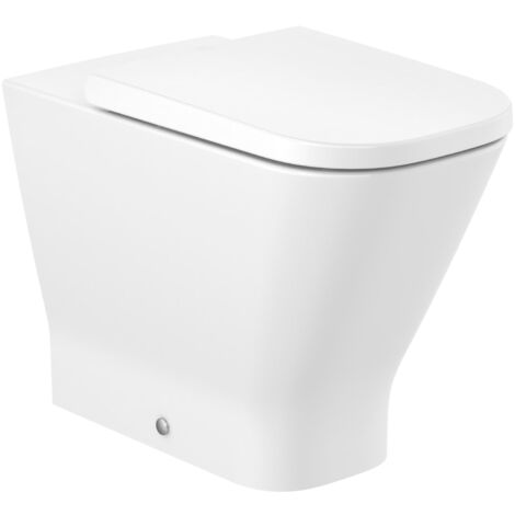ROCA A347479000 THE GAP SQUARE Confort Inodoro Rimless Tanque Alto Blanco - Asiento: Caida Normal - ref: A347479000+A80147000B