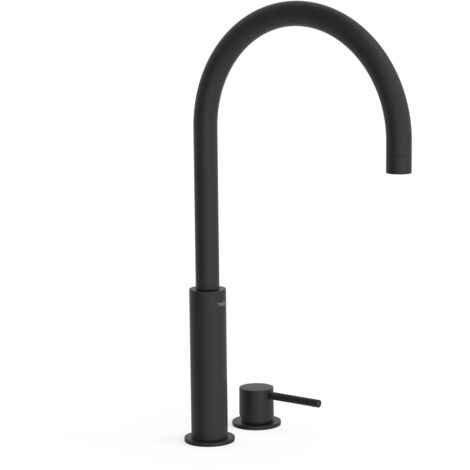 1 Uds Grifo Mezclador Para Fregadero De Cocina Caño Giratorio Negro Lavabo De Laton Doble Manija Agua Fria Y Caliente Grifo Mezclador Bristain Con Accesorios Estandar Del Reino Unido Sincero Electronica