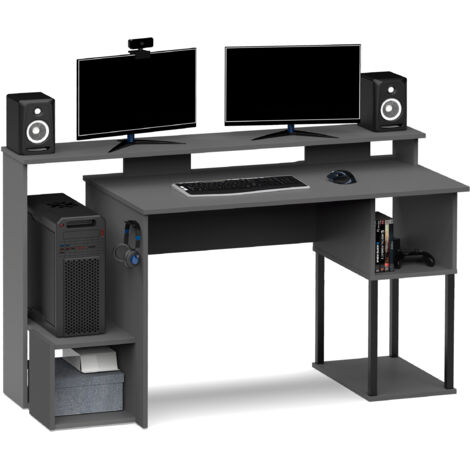 MUEBLES PITARCH Mesa Gamer Neru Gris/pata negra - ref: 23145-ES (1/5)