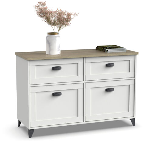 MUEBLES PITARCH Aparador Portobello Blanco/Roble Cambrian - ref: 1158-AP (1/5)