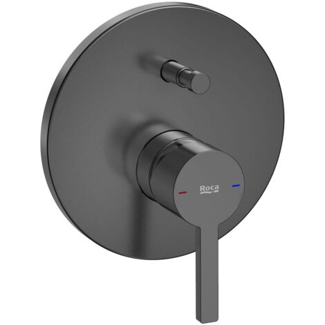 Grifo monomando para ducha-baño empotrable NAIA - ROCA Color: Negro titanio cepillado (1/2)