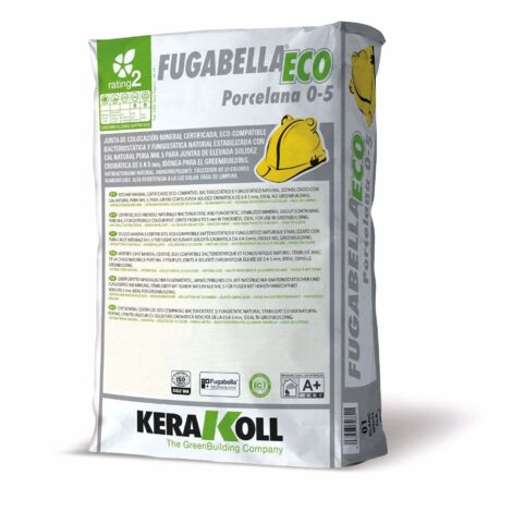 KERAKOLL FUGABELLA ECO PORCELANA 0-5 Mortero Para Junta 20 kg - Acabado: BLANCO - ref: K70331