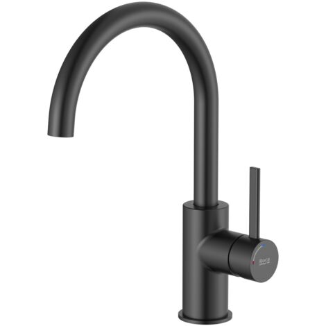 ROCA A5A4A9ENB0 ONA Grifo Monomando Lavabo con Maneta Lateral Cold Start Negro Mate - ref: A5A4A9ENB0 (1/2)
