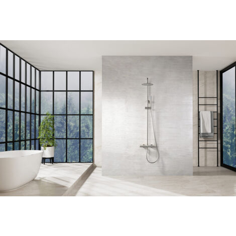 IMEX BDK034 MOSCU Grifo Monomando Conjunto De Ducha Telescópico Acero S