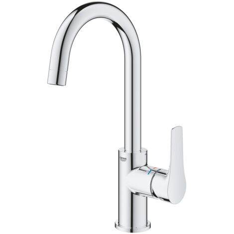 Grohe EUROSMART Mezclador monomando de lavabo Tamaño L, con vaciador automático, Cromo (23743003) (1/5)