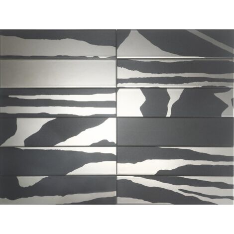 DUNE 188723 FLAT SAVANNAH BLACK & SILVER 7.5X30 Revestimiento - ref: 188723