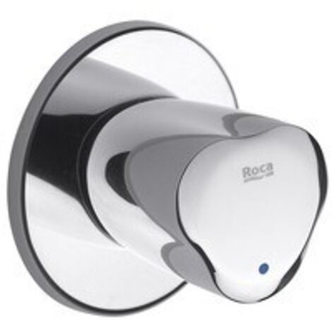 ROCA  Llave de paso recto para soldar de 15 mm índice azul - Serie Brava