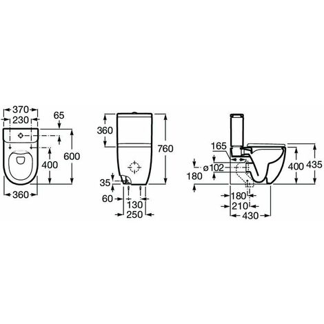 ROCA ONA Inodoro Rimless Completo Compacto