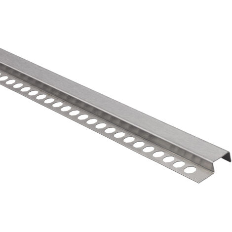 EMAC NOVOLISTEL 4 Perfil Acero Inox Cepillado - Altura: 12 mm. - Medida: 2,50 METROS - ref: NL4AI12CE