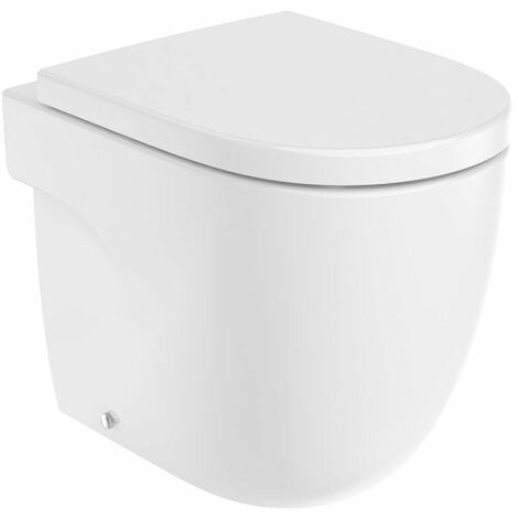 ROCA A347246000 MERIDIAN-N Inodoro Tanque Alto Rimless - Asiento: Caida Amortiguada - ref: A347246000+A8012A200B