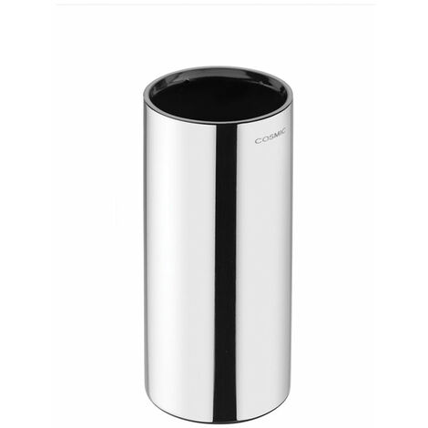 COSMIC 2260251 LOGIC Portacepillos Encimera Inox Brillo (6X6X14cm) - ref: WJC226A0051002