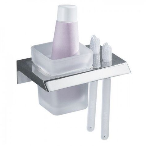 MANILLONS TORRENT 02865002 MARINA Portacepillos Pared Adhesivo Cromo - ref: 02865002 (1/2)