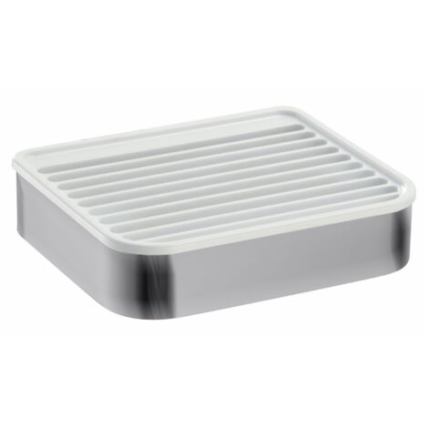 Jabonera de pared, serie ECO, acabado inox cepillado - MANILLONS TORRENT (1/2)