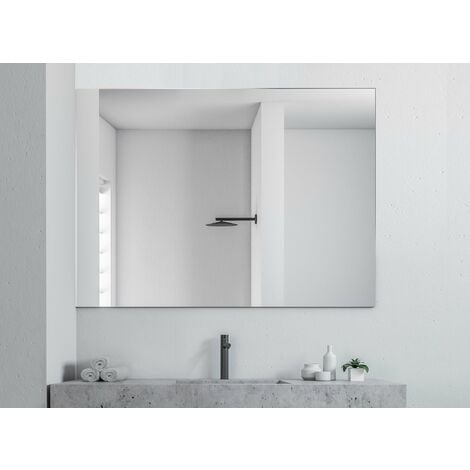 Espejo de baño rectangular con canto pulido