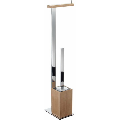 MANILLONS TORRENT 01939025 NATURA Toallero De Pie Cromo/Madera Natural - ref: 01939025 (1/2)