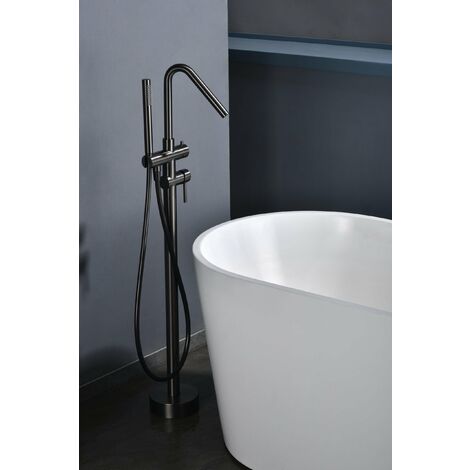 Grifería de bañera exenta monomando negro mate serie Suecia - Imex Products