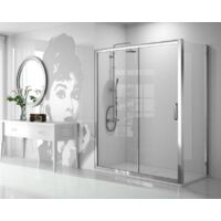 KASSANDRA SERIE 300 Ducha Frontal+Fijo Transparente - Fijo: 80 CM (76-78,5 CM) - Medida: 108-114 cm - ref: TR1021616S190108+TR1031616S190076