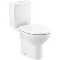 ROCA VICTORIA-N Inodoro Rimless Completo Blanco - Alimentación Lateral - Asiento: Caida Normal - Desagüe: PARED - ref: A342V03000+A341V00000+A801E50001