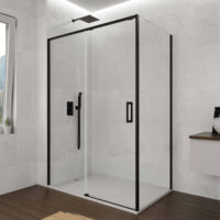 GME TWENTY Mampara Lateral Fijo Ducha 2F+1C Cromo Transparente - Medida: 150-155/87-89 cm - ref: TWAF15590