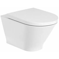 ROCA A3460NL000 THE GAP ROUND Rimless Inodoro Suspendido Fijaciones Ocultas - Asiento: Caida Amortiguada - ref: A3460NL000+A801D12001