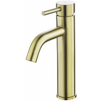 SKY BATH CDR007-3ORO ROCK Monomando Lavabo Alto Oro Cepillado - ref: CDR007-3ORO
