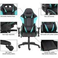 Gaming chair Futurefurniture® gaming chair, gaming chair, gaming chair, gaming chair, with headrest and lumbar cushion, colour: blue