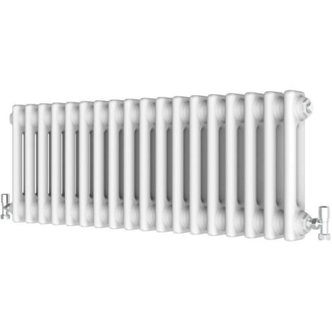 Biubiubath 300x830mm Traditional Cast Iron Style Radiator Horizontal 2 Column White (1/3)