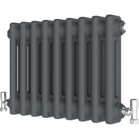 Biubiubath 300x425mm Traditional Cast Iron Style Radiator Horizontal 2 Column Anthracite (1/3)