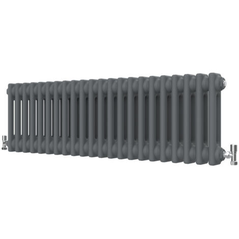 Biubiubath 300x1010mm Traditional Cast Iron Style Radiator Horizontal 2 Column Anthracite (1/3)