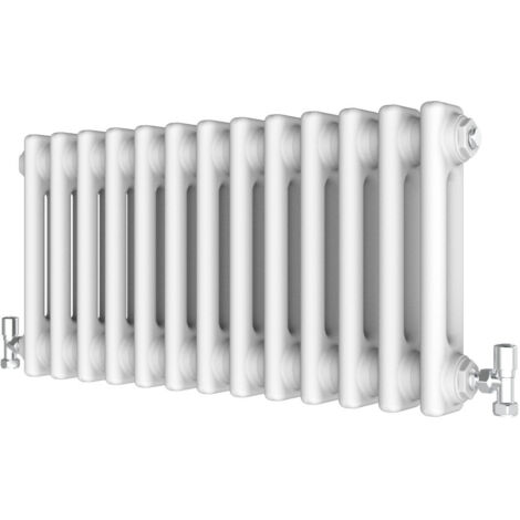 Biubiubath 300x605mm Traditional Cast Iron Style Radiator Horizontal 2 Column White (1/3)