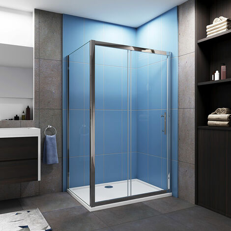 Acezanble 1900H Bathroom Sliding Shower 1400mm Door with 900mm side panel (1/5)
