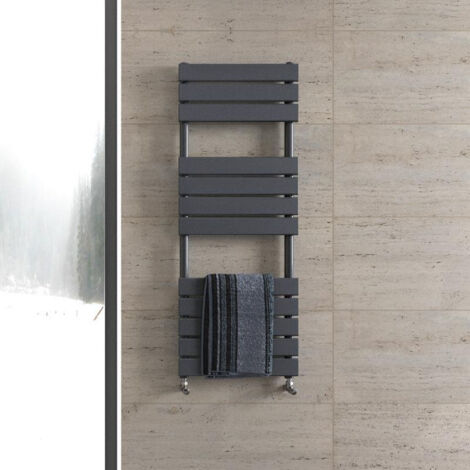 Biubiubath Flat Panel Towel Rail Radiator 1200x450mm Anthracite