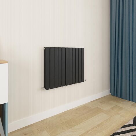Biubiubath Flat Panel Radiator 600x748mm Double Black