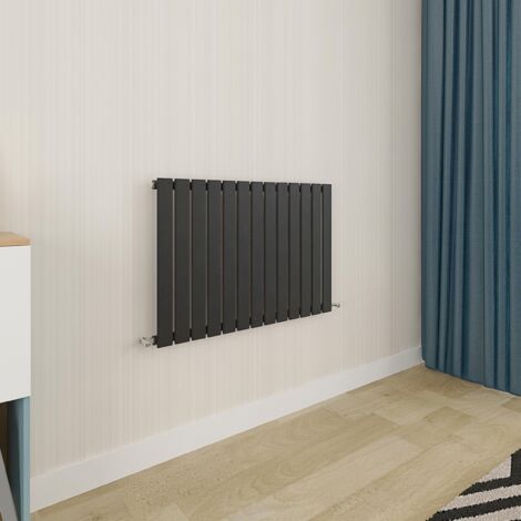 Biubiubath Flat Panel Radiator 600x884mm Single Black (1/5)