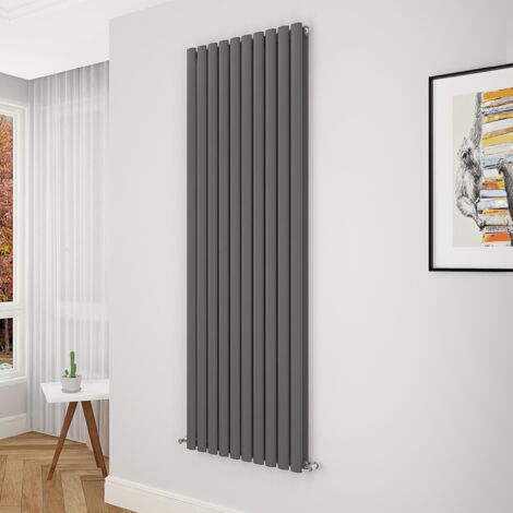 Biubiubath Oval Column Radiator 1800x590mm Double Anthracite