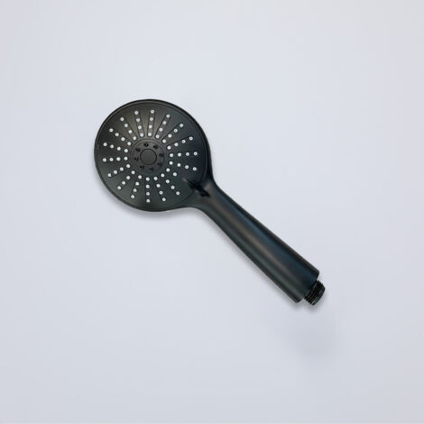 Biubuibath Thermostatic Round Exposed Valve Mixer Shower Set Matte Black