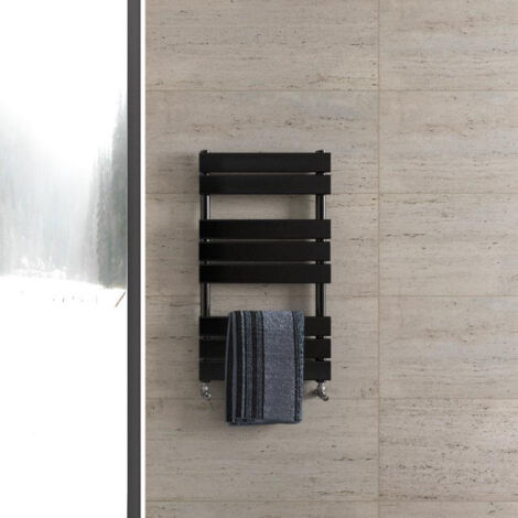 Biubiubath Flat Panel Towel Rail Radiator 800x450mm Black