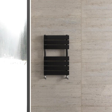 Biubiubath Flat Panel Towel Rail Radiator 650x400mm Black (1/4)