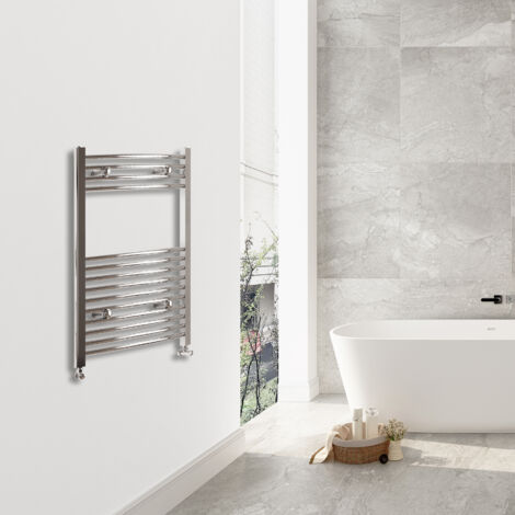 Chrome Camber Bathroom Towel Radiator Modern Design 800x500mm (1/4)